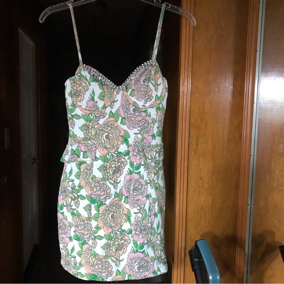Zara JACQUARD DRESS WITH RHINESTONES - Picture 4 of 16